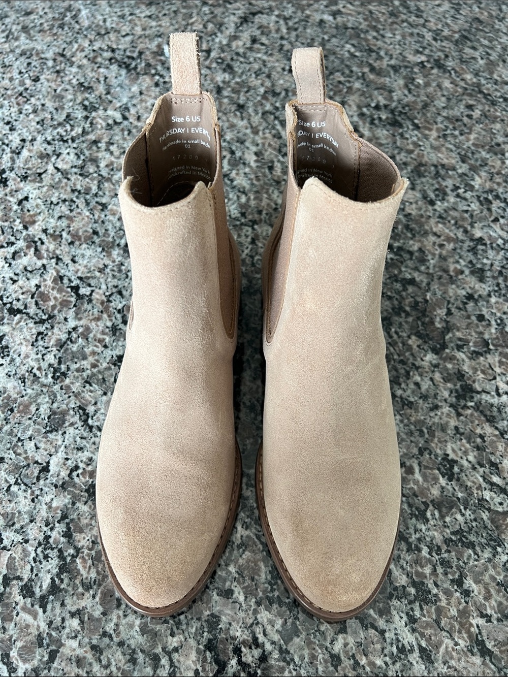 Thursday Boot Company Women's Suede Chelsea Booties - Light Tan